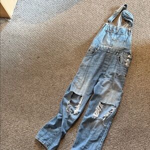 Free People Denim Overalls